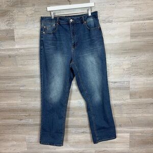 FRYE Women's Straight Leg Jeans in Dark Blue